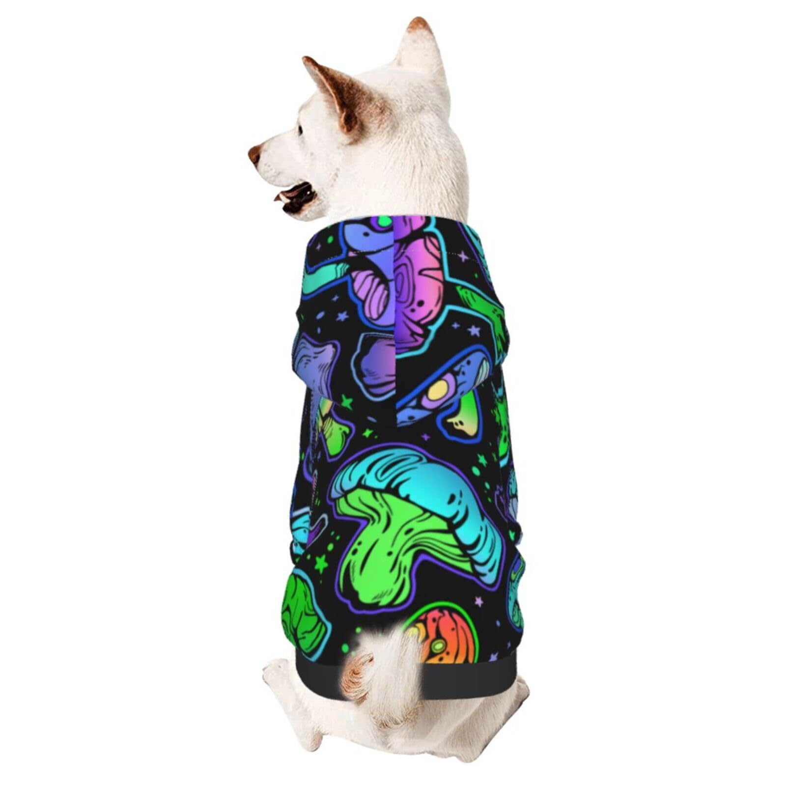 Stay Warm In Style With Dog Hoodie Sweater For Pets (Gothic Magic Mushrooms)